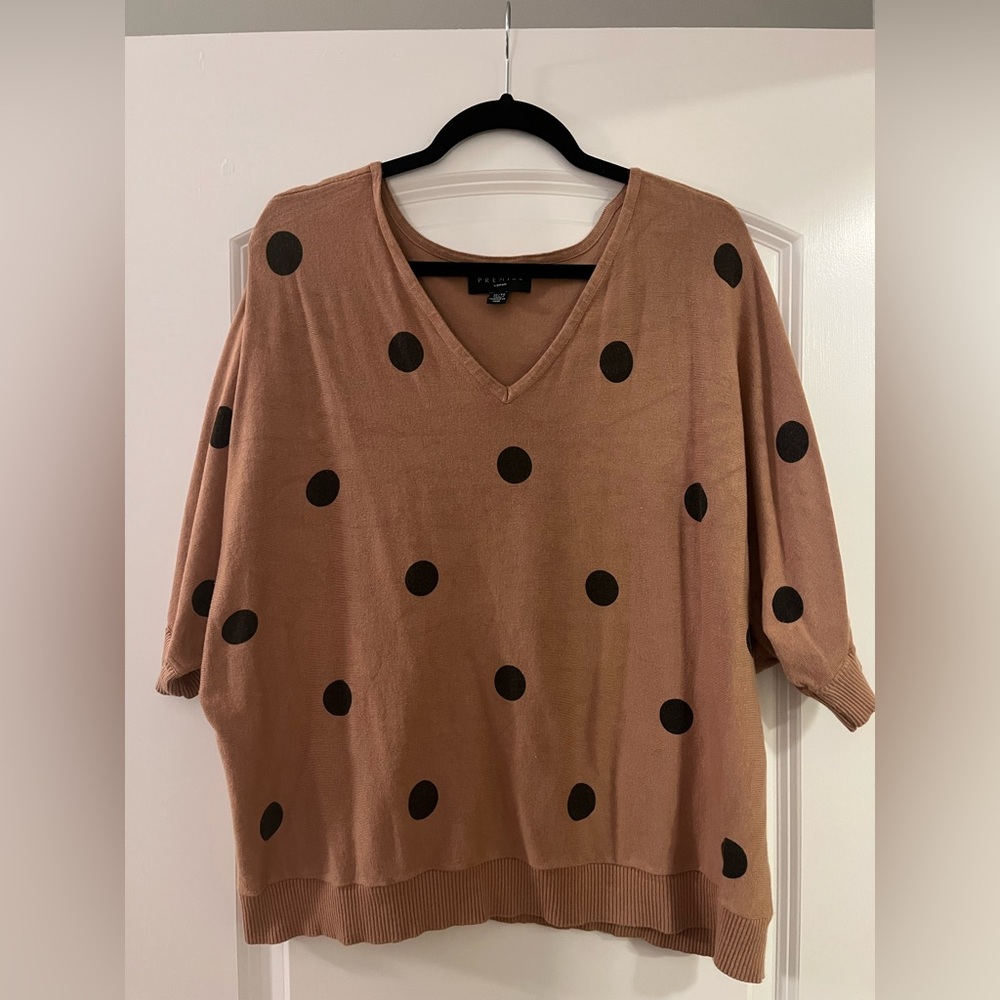 Polka Dot V-Neck Sweater